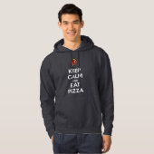 Blijf Kalmaan en Eet Pizza 2 Hoodie (Voorkant volledig)