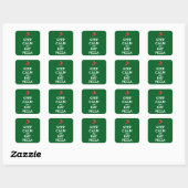 Blijf Kalmaan en Eet Pizza 2 Vierkante Sticker (Vel)