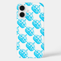 Blijf Kalmaan en Ga Door Blauw Kroontje op Wit