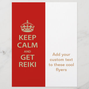 Blijf Kalmaan en Ga Naar Reiki Flyer