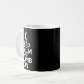 Blijf Kalmaan En Klim Aan Klimboom Rotsbeklimmer Koffiemok (Voorkant links)