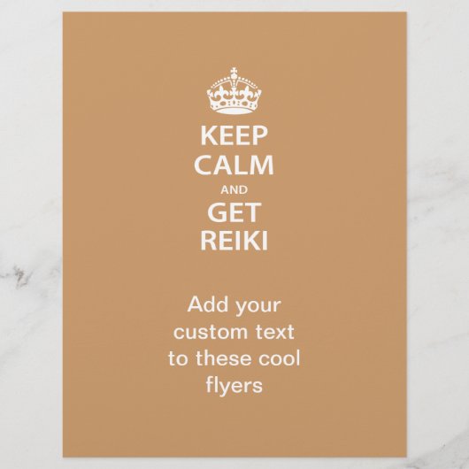 Blijf Kalmaan en ontvang Reiki Flyer (Voorkant)