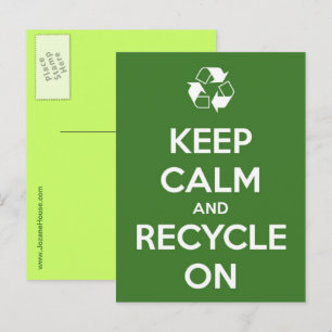 Blijf Kalmaan en Recycleer Postkaart