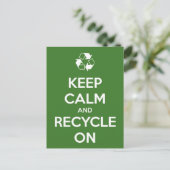 Blijf Kalmaan en Recycleer Postkaart (Staand voorkant)