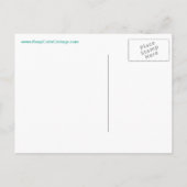 Blijf Kalmaan en Sla de Datum Op Blauw Aankondigingskaart (Achterkant)