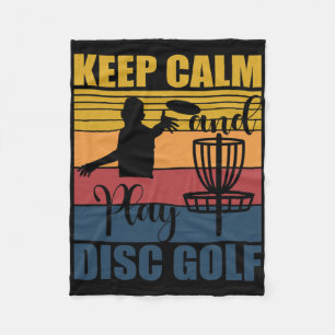 Blijf Kalmaan En Speel Discgolf Voor Een Frisbeego Fleece Deken
