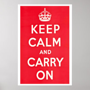 Blijf Kalmaan Ga Door - Vintage Inspirerend Poster
