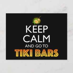 Blijf Kalmaan Ga Naar Tiki Bars Briefkaart
