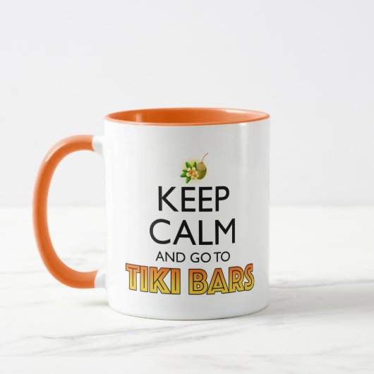Blijf Kalmaan Ga Naar Tiki Bars Mok (Links)
