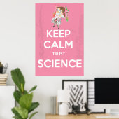 Blijf Kalmaan Vertrouw op Wetenschap Poster (Thuiskantoor)