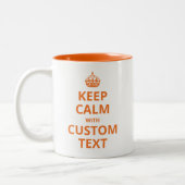 Blijf Kalme Aangepaste Citatemoon Template Mok (Links)