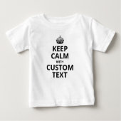 Blijf Kalme Aangepaste Citatensjabloon Baby T-Shir (Voorkant)