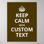 Blijf Kalme Aangepaste Citatetemplate Poster (Voorkant)