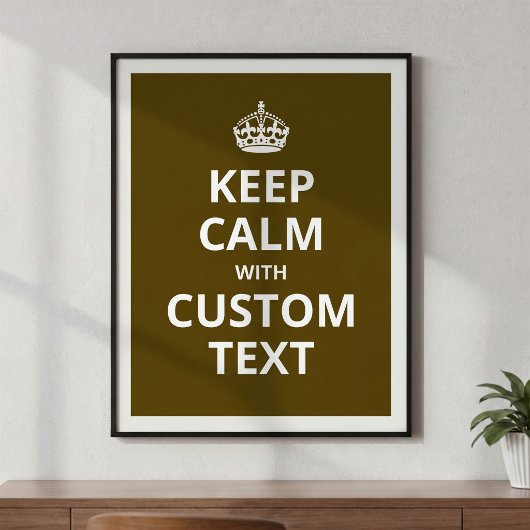 Blijf Kalme Aangepaste Citatetemplate Poster