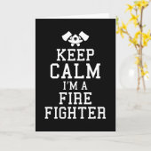 Blijf Kalme Brandweerman Funny Brandweerman Vader Kaart (Gele Bloem)