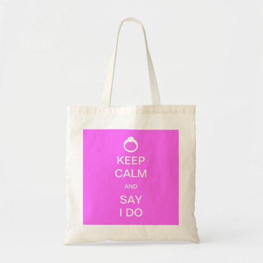 Blijf Kalme Bruid Tote Bag (Voorkant)
