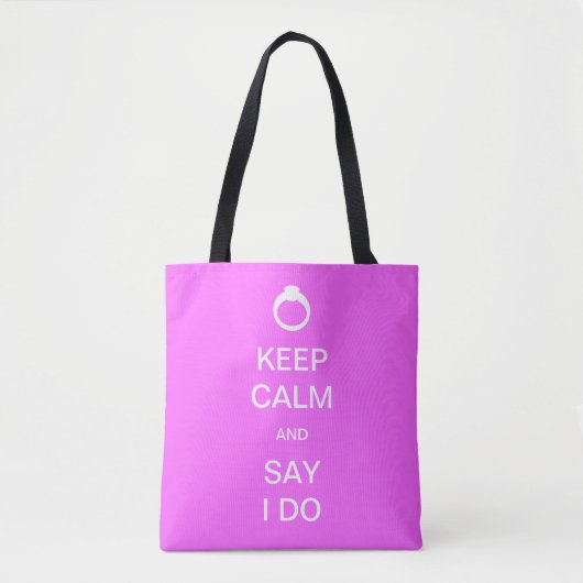 Blijf Kalme Bruid Tote Bag (Voorkant)