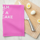 Blijf Kalme en Eet Eén Cupcake Theedoek (Quarter Fold)