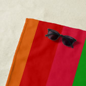 Blijf Kalme En Je Tekst Op Accent Regenboog Strandlaken (In situ)