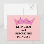 Blijf Kalme en Red de Prinses Briefkaart (Voorkant / Achterkant)