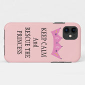 Blijf Kalme en Red de Prinses Case-Mate iPhone Case (Achterkant (horizontaal))