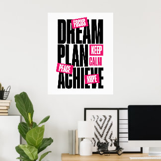 Blijf Kalme Focus Hoop Vrede Motiverend Poster