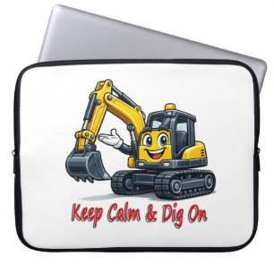 Blijf Kalme Graaf Aan Cute Graafmachine Laptoptas Laptop Sleeve