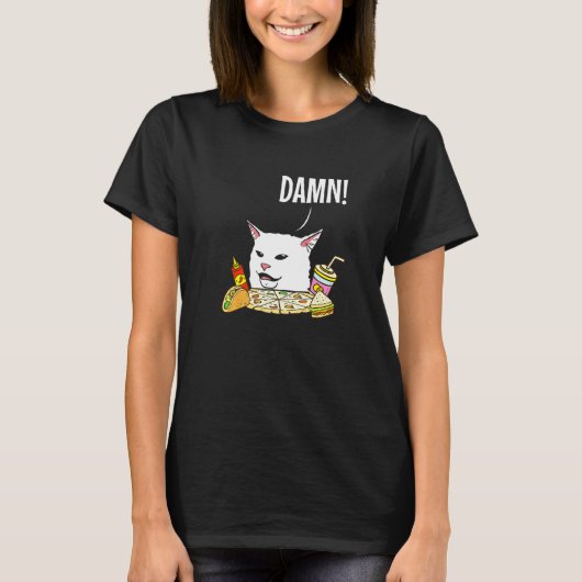 Blijf Kalme Het Is Gewoon Een Kat Meme T-shirt (Voorkant)