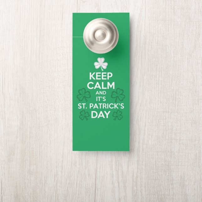 Blijf Kalme Het Is St Patricks Dag Iers  Deurhanger (Op knop)