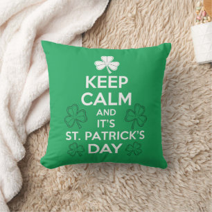Blijf Kalme Het Is St. Patrick's Dag Iers Kussen