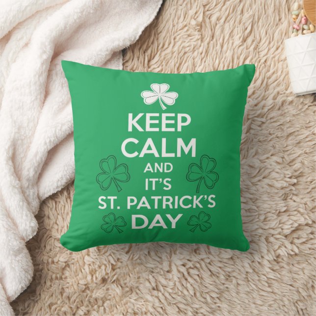 Blijf Kalme Het Is St. Patrick's Dag Iers Kussen (Deken)