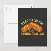 Blijf Kalme Ik Bak Challah Grappige Hanukkah Briefkaart (Voorkant / Achterkant)