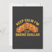 Blijf Kalme Ik Bak Challah Grappige Hanukkah Kaart (Voorkant)