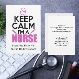 Blijf Kalme Ik Ben Een Verpleegster Herinnering Aankondiging