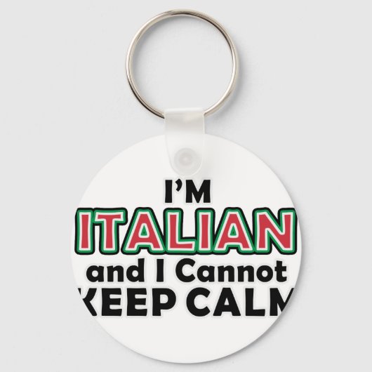 Blijf Kalme Italianen Sleutelhanger (Voorkant)