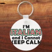 Blijf Kalme Italianen Sleutelhanger (Voorkant)