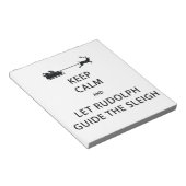 Blijf Kalme Laat Rudolph De slee leiden Notitieblok (Schuin)