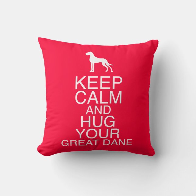 Blijf Kalme met Great Dane Kussen (Voorkant)
