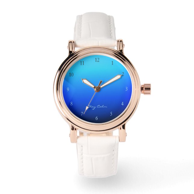 Blijf Kalme Oceaangradiënt Horloge (Voorkant)