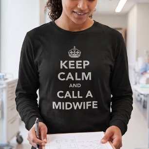 Blijf Kalme Parodie Toekomstige Verloskundige / T-shirt