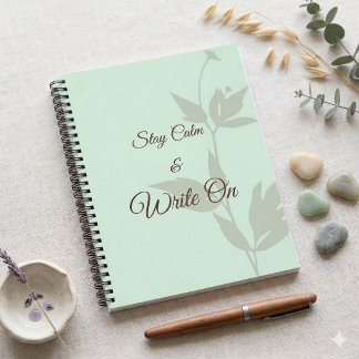 Blijf Kalme & Schrijf Aan Minimalistische Esthetis Notitieboek