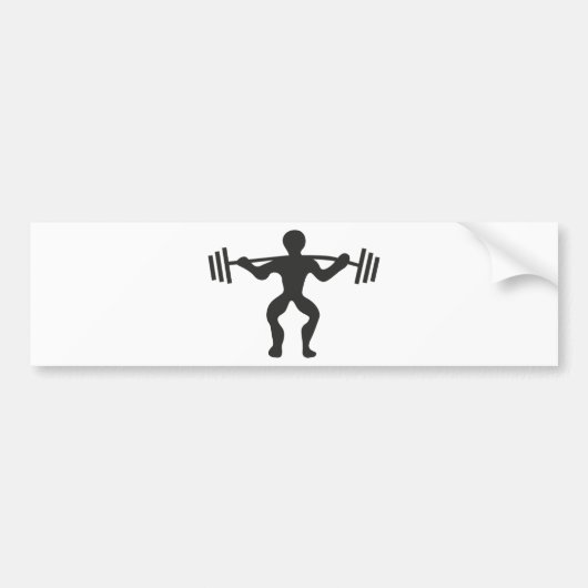 Blijf Kalme Til Gewicht Trainen Hardlopen Joggen G Bumpersticker (Voorkant)