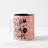 Blijf Kalme Tweekleurige Koffiemok (Voorkant links)