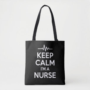 Blijf Kalme Verpleegster Veel Succes Wensen Tote Bag