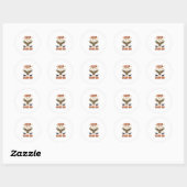 Blijf Kalme Verschrikkelijke Oude Halloween Vector Ronde Sticker (Vel)