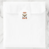 Blijf Kalme Verschrikkelijke Oude Halloween Vector Ronde Sticker (Tas)