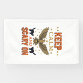Blijf Kalme Verschrikkelijke Oude Halloween Vector Spandoek (Horizontaal)