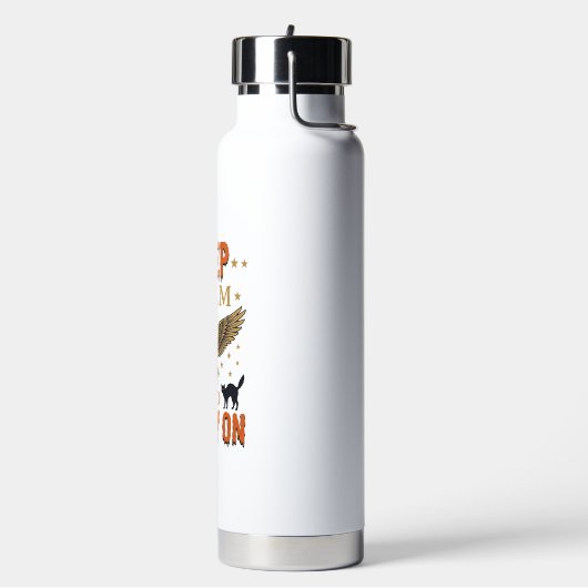 Blijf Kalme Verschrikkelijke Oude Halloween Vector Waterfles (Links)