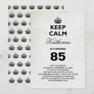 Blijf Kalme Vintage Mijlpaal Verjaardagsfeest Uitn Kaart