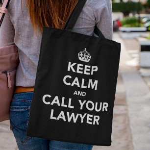 Blijf Kalmeer en Bel Je Advocaat Boodschappentas Tote Bag